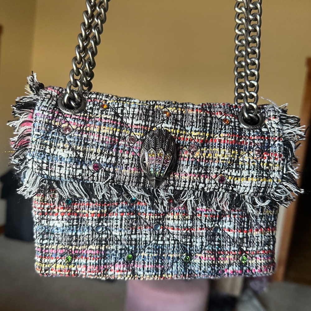 Kurt Geiger Mini Kensington Recycled Tweed Crossbody Bag | NWOT